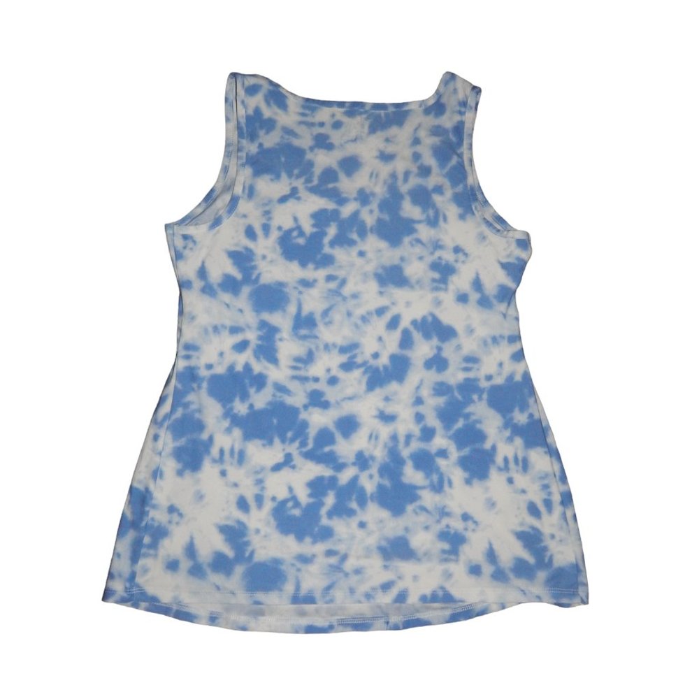 TIME AND TRU MATERNITY women's maternity medium blue white tie dye nursing tank - Picture 7 of 9